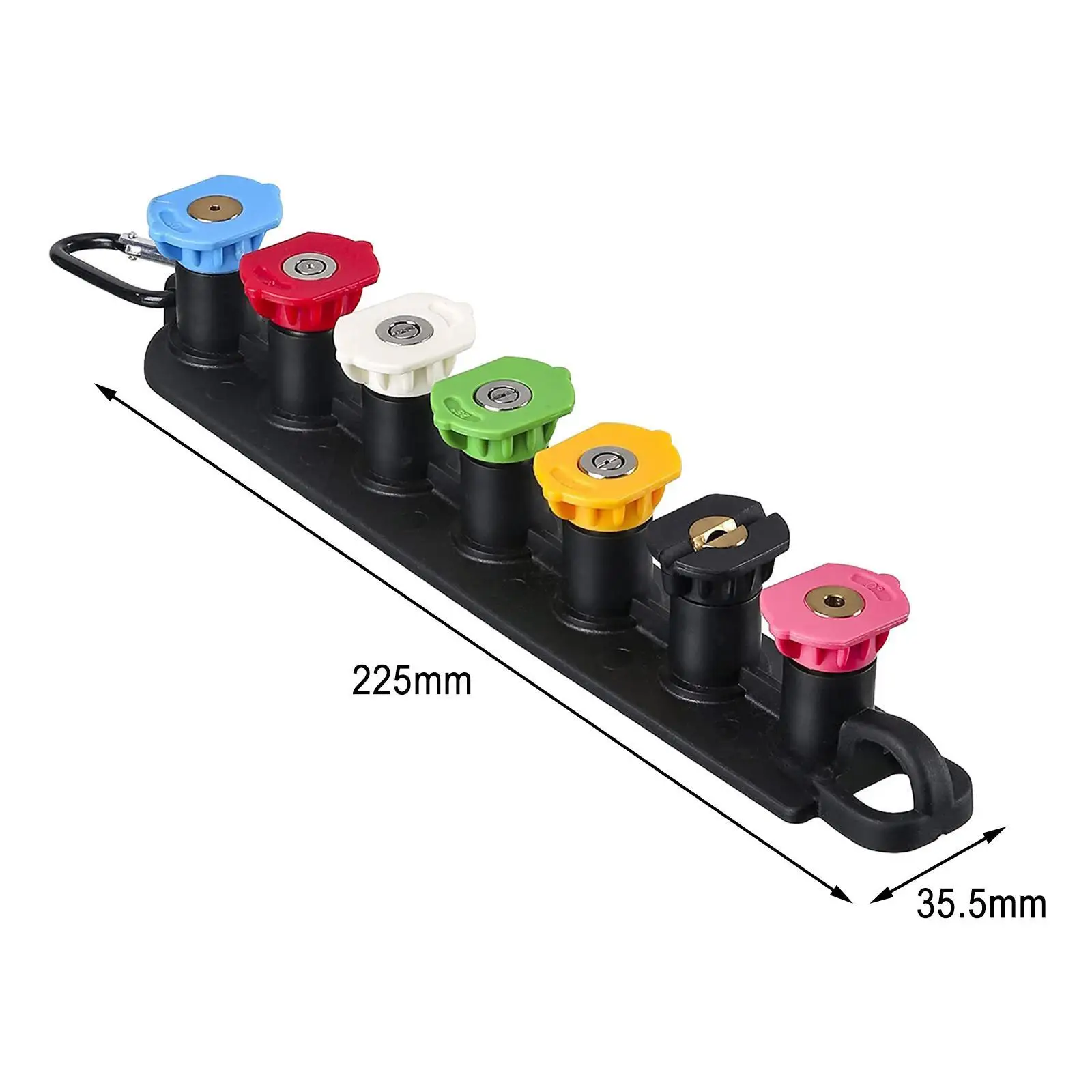 Насадки для мойки высокого давления, аксессуар для очистки, набор распылительных насадок для мойки высокого давления, основание с 7 отверстиями