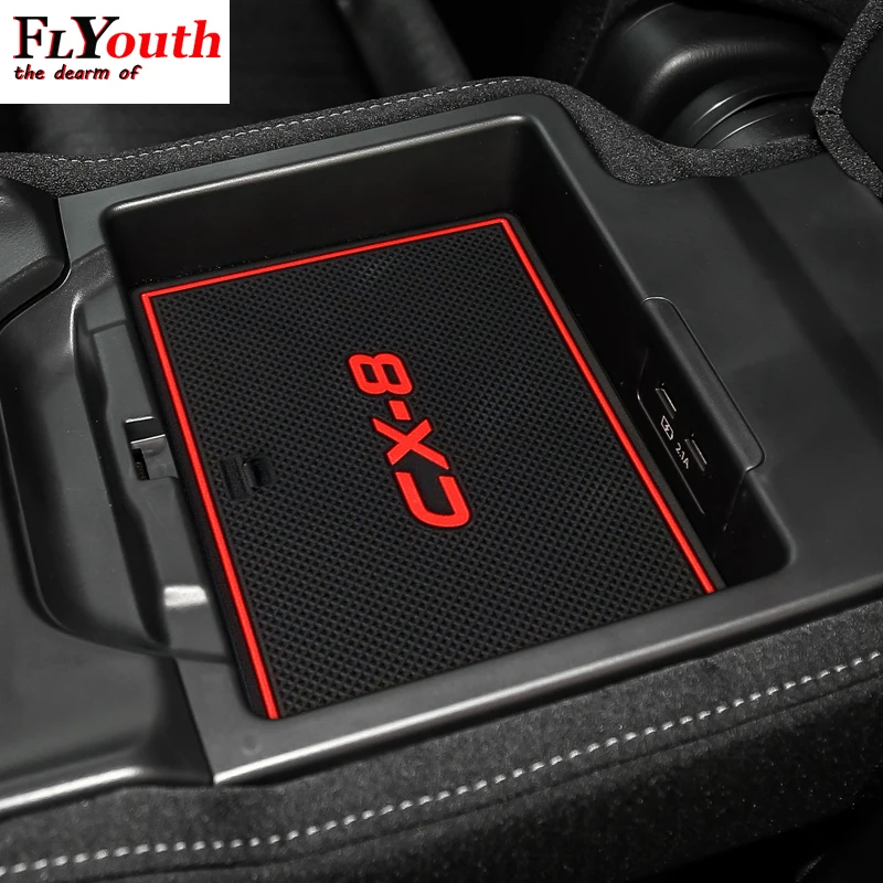 Rubber Mat Door Mat Anti-slip Cup Pad For Mazda CX-8 CX8 CX 8 2013 2014 19pcs Interior Decoration Accessory Gate Slot Pad