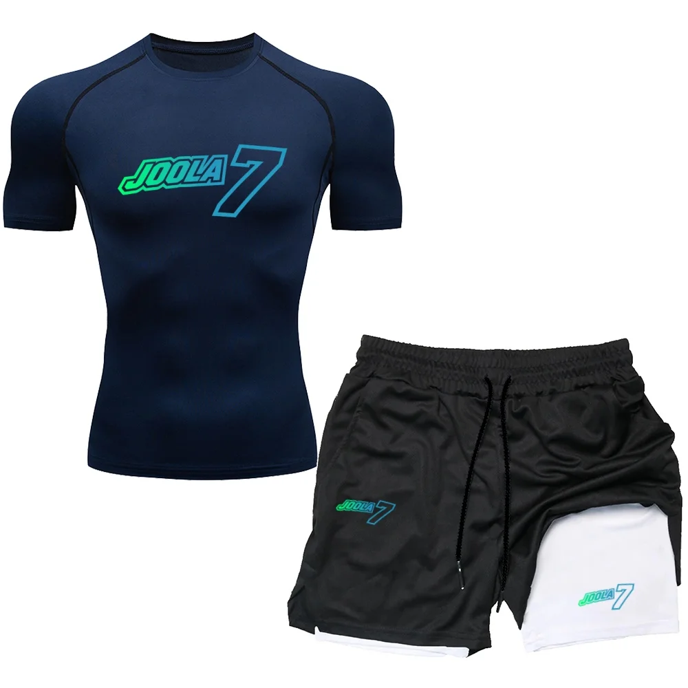 

NEW JOOLA 7 Print Quick Dry Table Tennis Suit Breathable Sportswear 2PCS T-shirt + Shorts