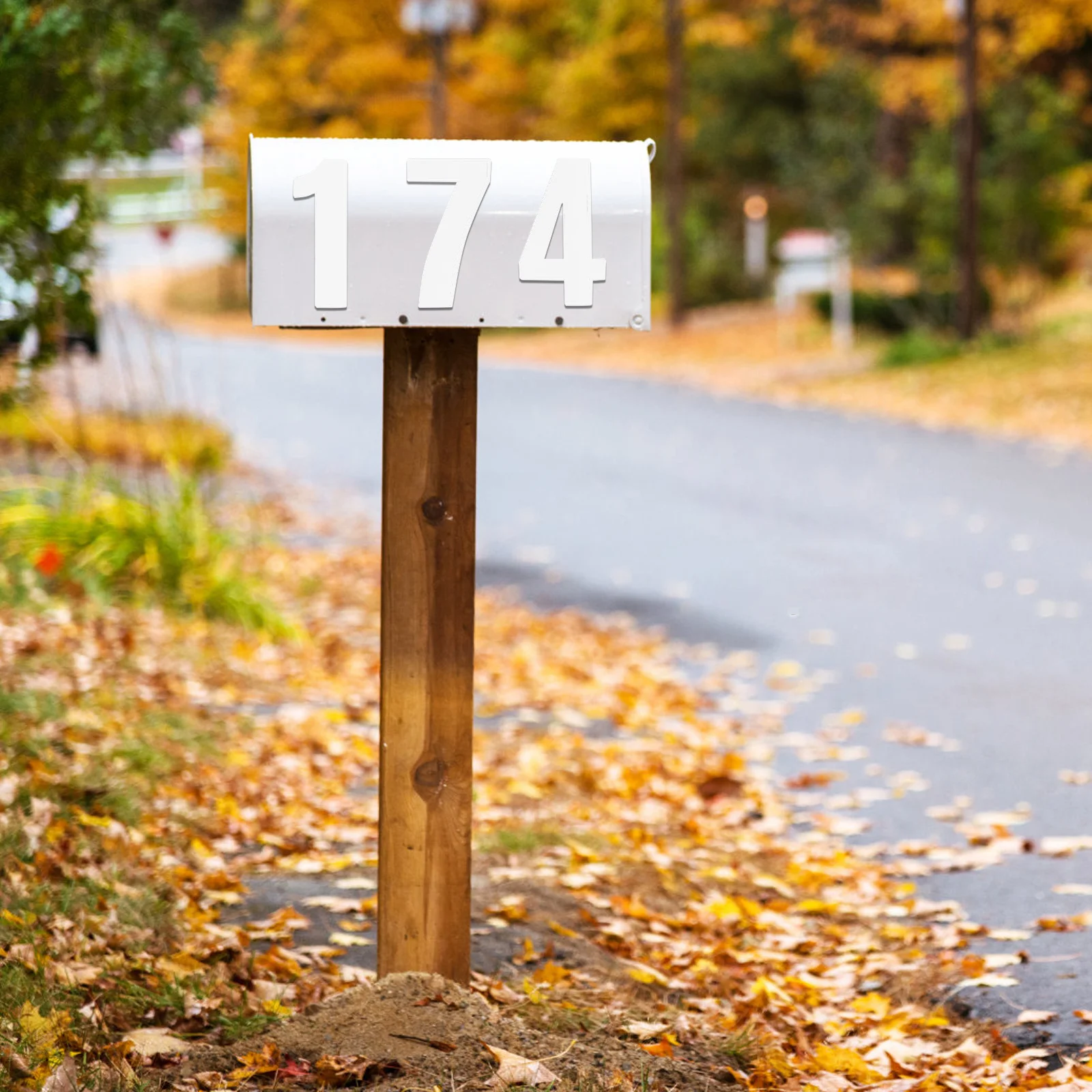 

10 Sheets Sticker Label Car Stickers Address Numbers for House White Diy Mailbox