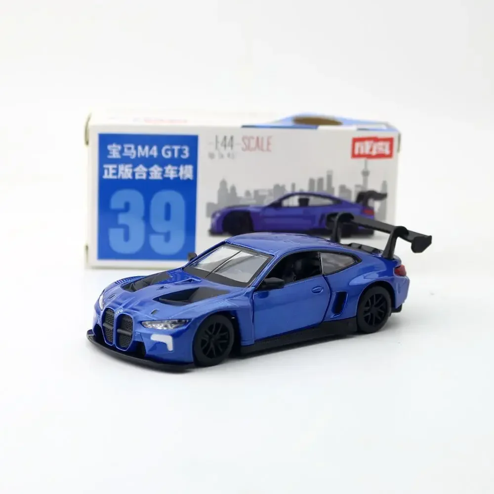 1:44 Scale BMW M4 GT3 High Simulation Diecast Metal Alloy Model car Pull Back Can Open Door Collection Kids Toy Gifts