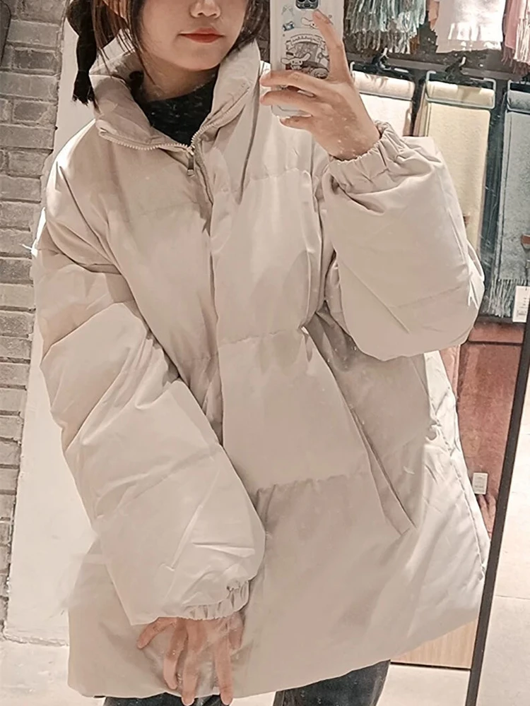 

Женские зимние парки-пуховики: двусторонние, городские, однотонные, с завязками, универсальные, с мехом, в японском стиле, премиум-защита