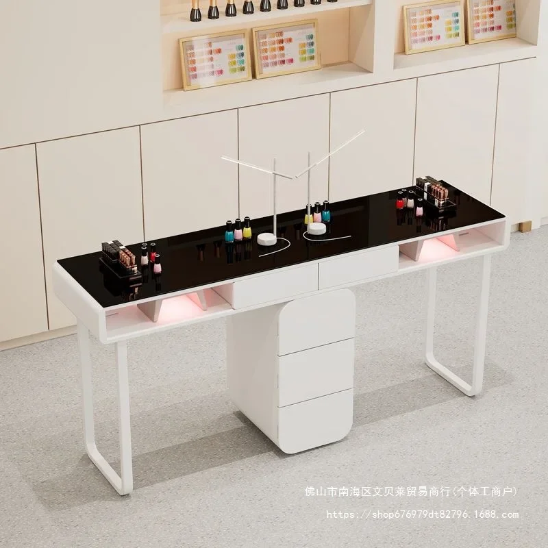 

Стеклянный стол для ногтей, маникюрный белый простой маникюрный стол, профессиональный стол для салона, мебель для салона красоты Mesa De Manicurista Mesa