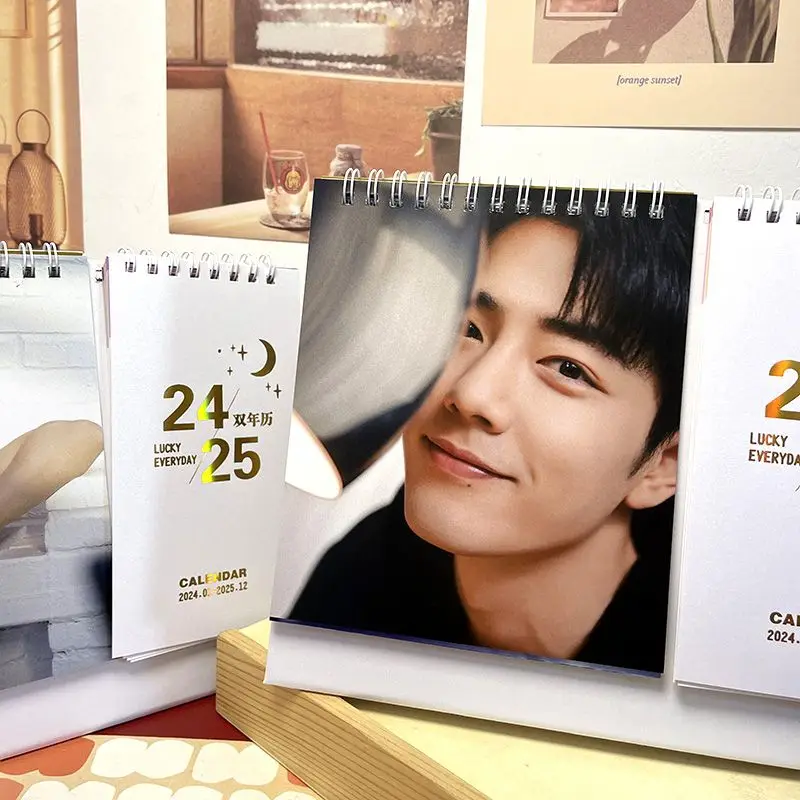 Imagem -04 - Xiaomi-zhan Nota do Calendário Mensal Calendário de Mesa Calendário de Anos de Reboque Adesivos para os Icianos Chineses Cantores e Ídolos 20252026