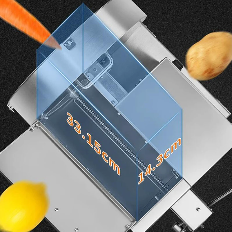 آلة تقطيع الطماطم الأوتوماتيكية الكهربائية ، آلة تقطيع البطاطس من الفولاذ المقاوم للصدأ ، آلة تقطيع الخضار والفواكه ، شفرة 12"