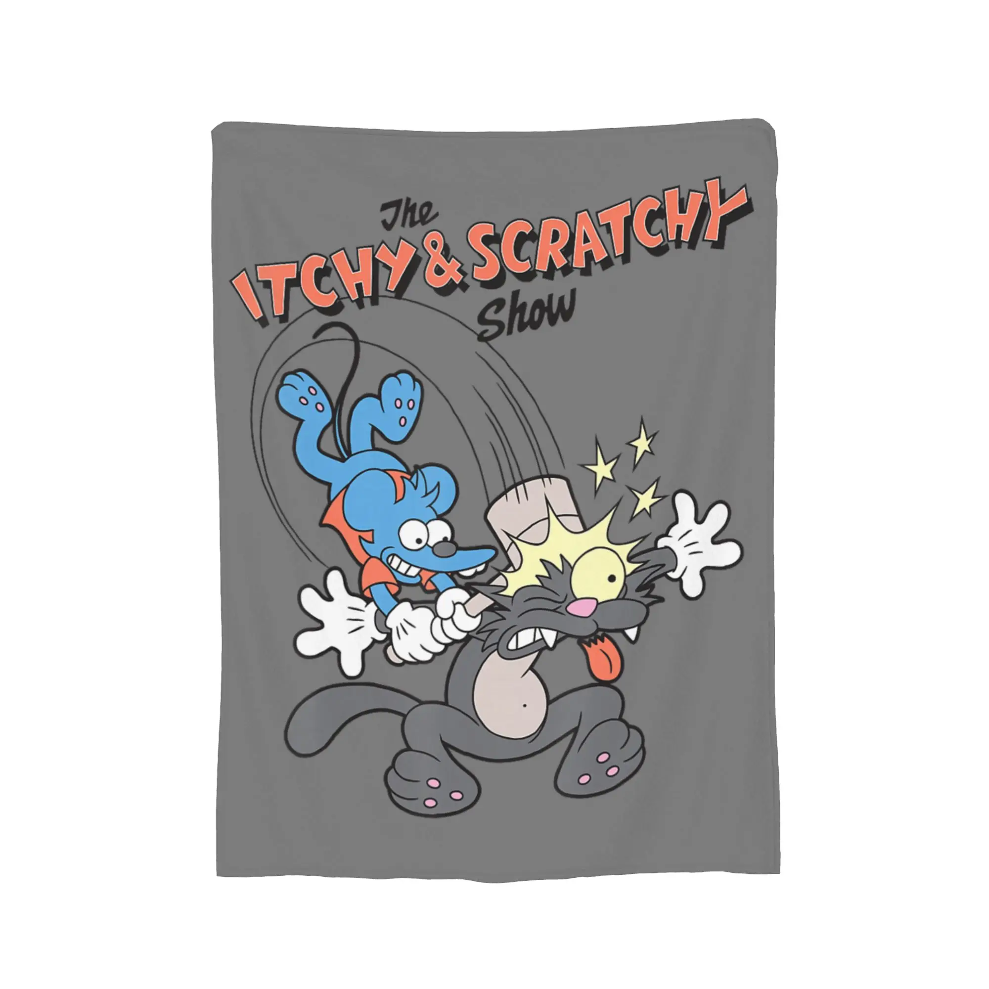 Simpson Itchy & Scratchy Hammer Blankets Flannel All Season  Multi-function Soft Throw Blanket for Home Bedroom Plush Thin Quilt