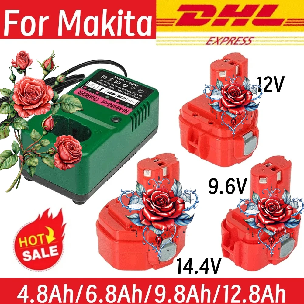 

12V For Makita Replacement Batteries 9.6V 14.4V Cordless screwdriver battery For Makita PA12 PA14 PA09 PA18 battery