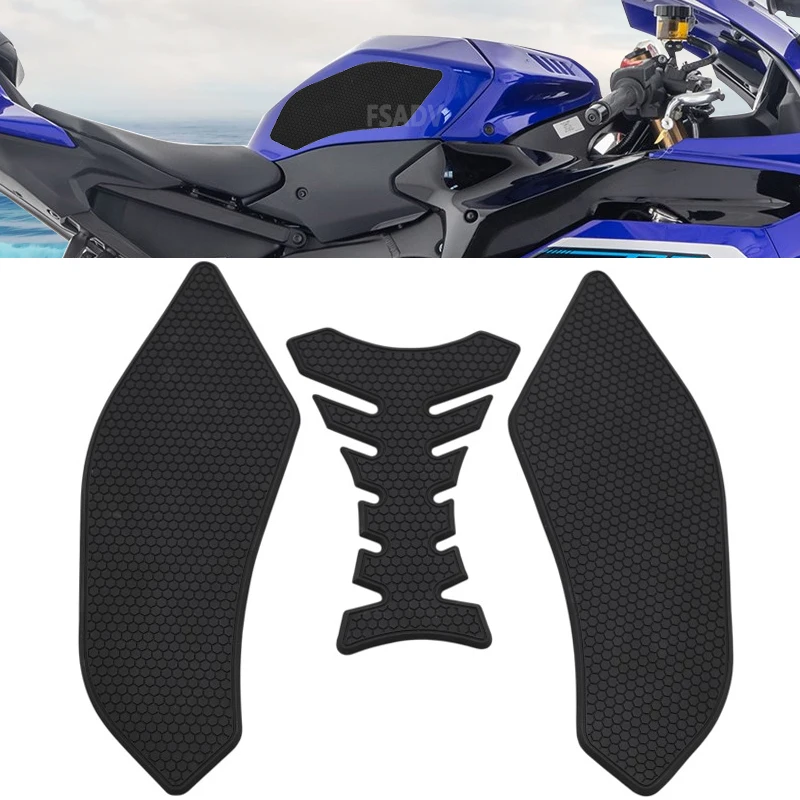 Motorcycle Side Fuel Tank Pads Protector Stickers Decal Gas Knee Grip Traction Pad Sticker For YAMAHA YZFR9 YZF-R9 R9 2025
