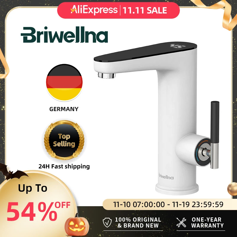 

Briwellna Electric Water Heater 220V Kitchen Faucet Tankless Geysers Faucet Heater Heating Tap Instantaneous Heaters Robinet