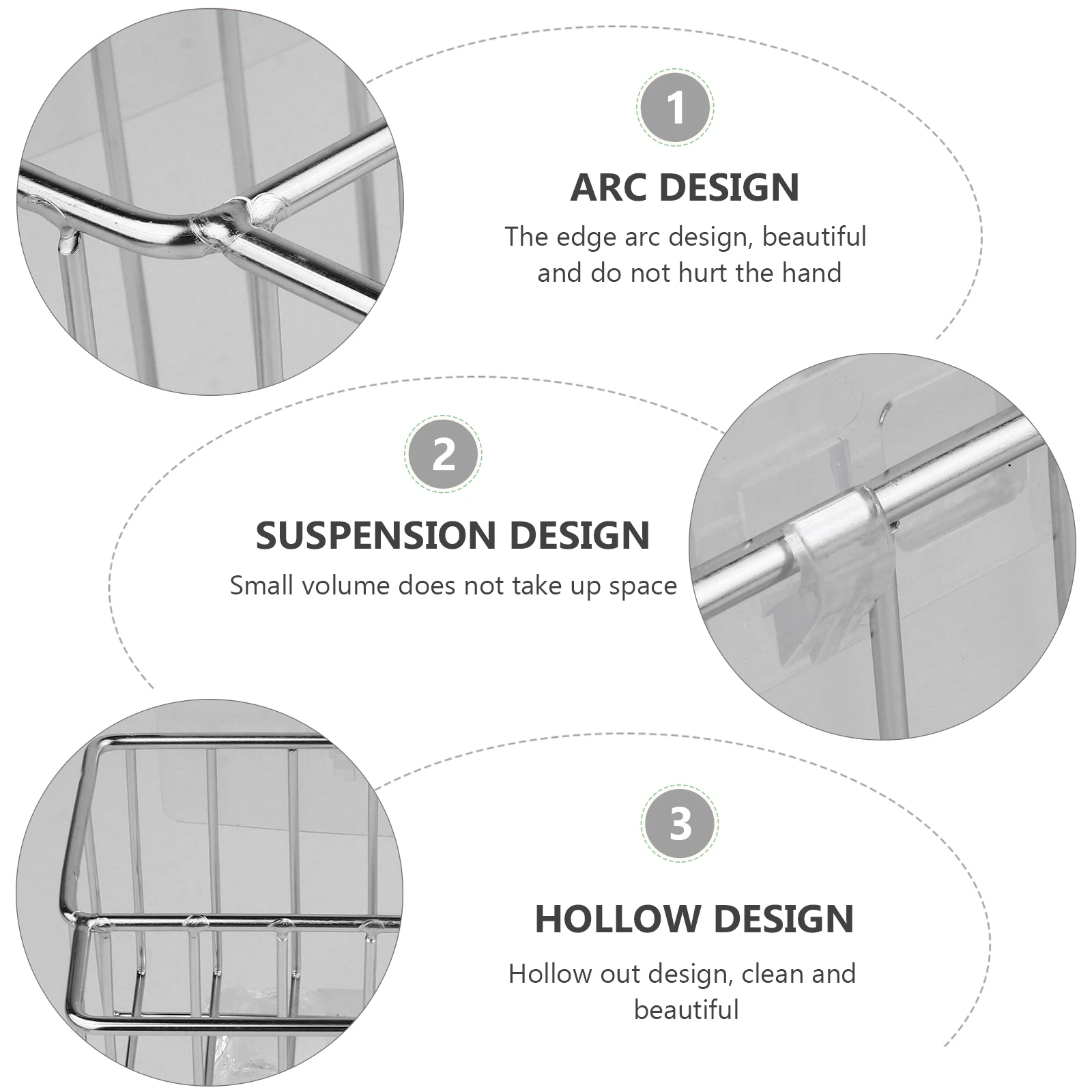 

Stainless Steel Sink Storage Rack No Mark Adhesive PC Kitchen Drain Organizer Hanging Basket Sponge Brush Soap Towel Holder Easy