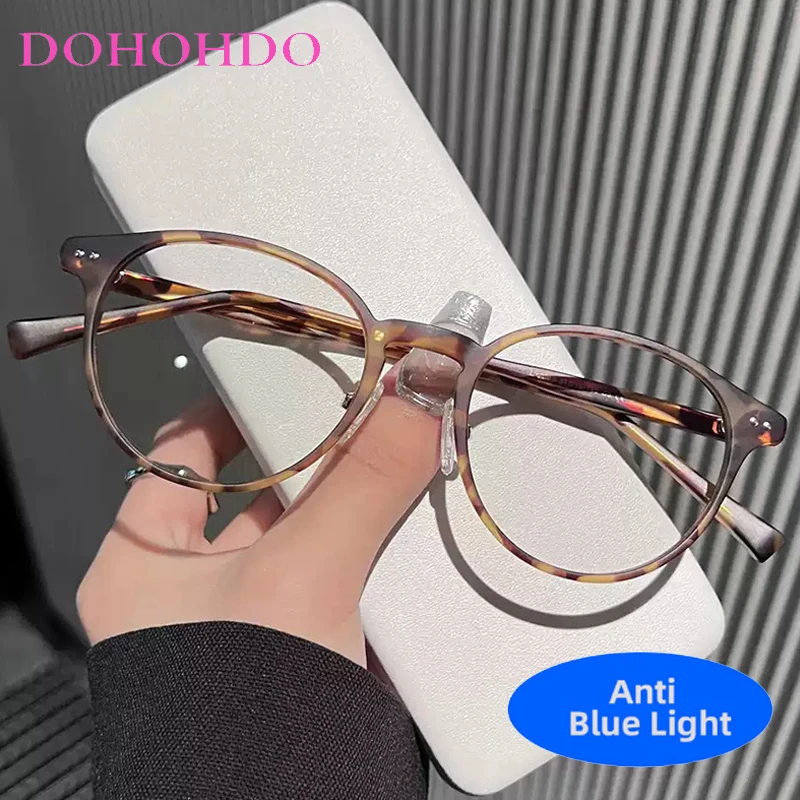 

Retro Classic Round Rice Nail Eyeglass Women Men Fashion Small Frame Anti-Blue Light Computer Eye Protection Eyeglasses Unisex