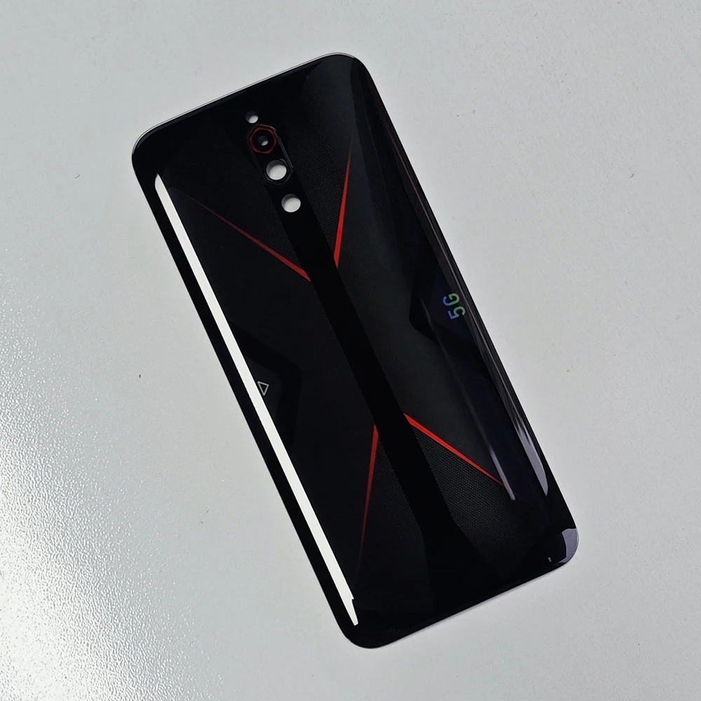 Original Back Cover For ZTE nubia Red Magic 5G Battery Cover Housing Rear Door Case NX659J Replace Parts + Camera Lens + Flex