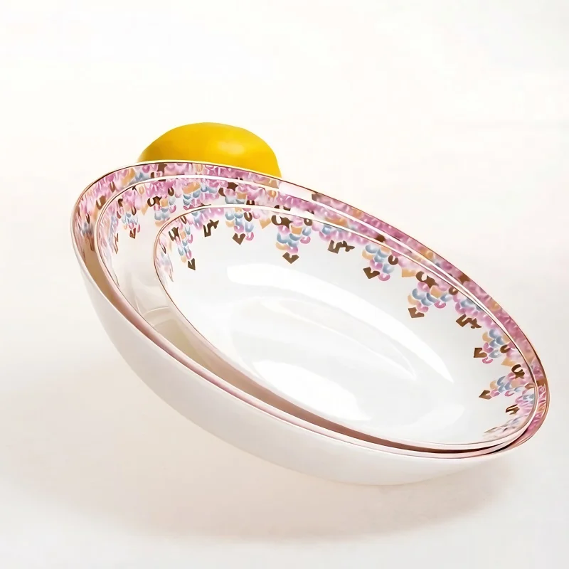 3pcs, 7+7.5+8inch, bone china plates dinner sets, porcelain serving dishes, ceramic chafing dishes, kitchen utensils sets plates