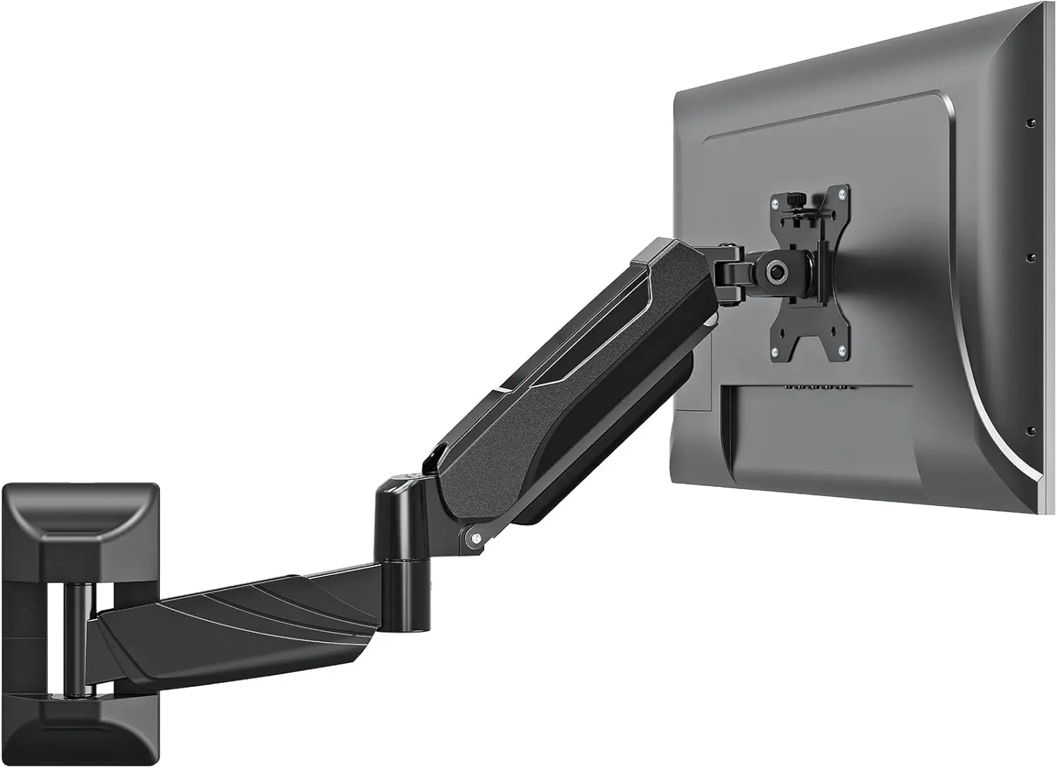 

Universal Wall Mount for 17-32 Inch Monitors, Adjustable Arm Supports 4.4-17.6lbs, VESA Compatible Black Bracket