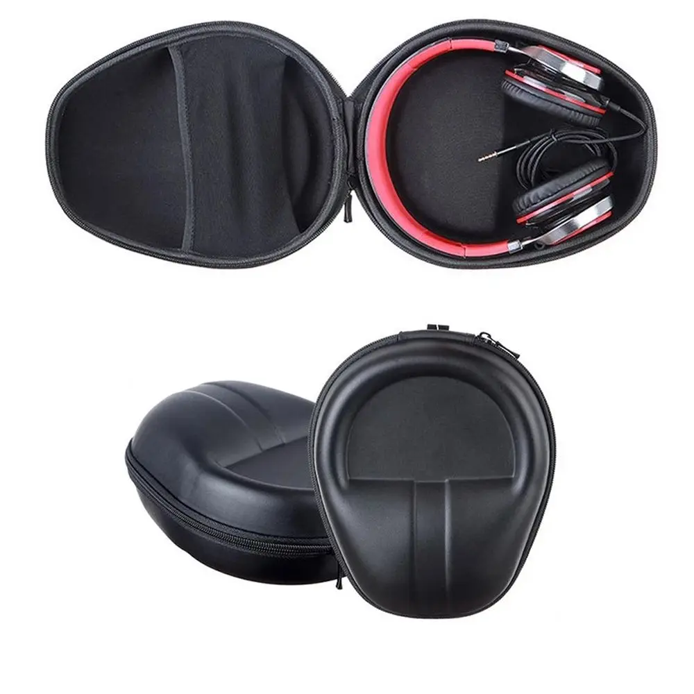 Black Headset Box Earphone Hard Case Hard Shell Case Earphone Case Hard Box Storage Bag Headphone Pouch Headphone Case