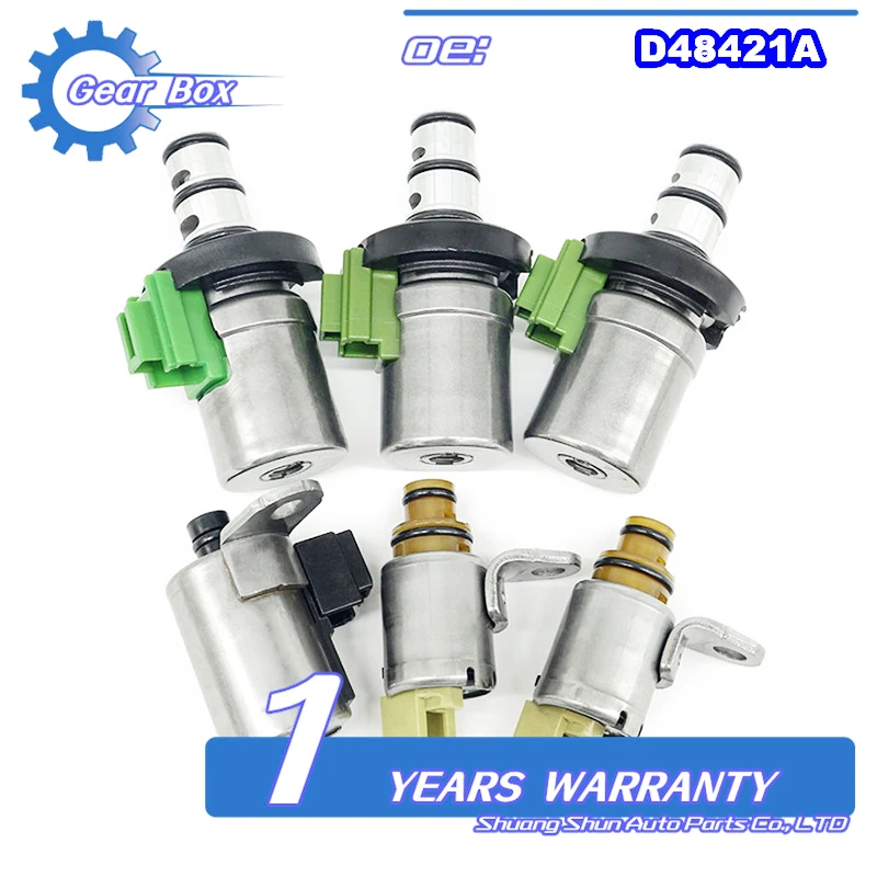 6PCS /Set Tested Transmission Shift Solenoid 4F27E D48421A D46950 FN4A-EL For Ford Focus Fiesta MAZDA 2 3 5 6