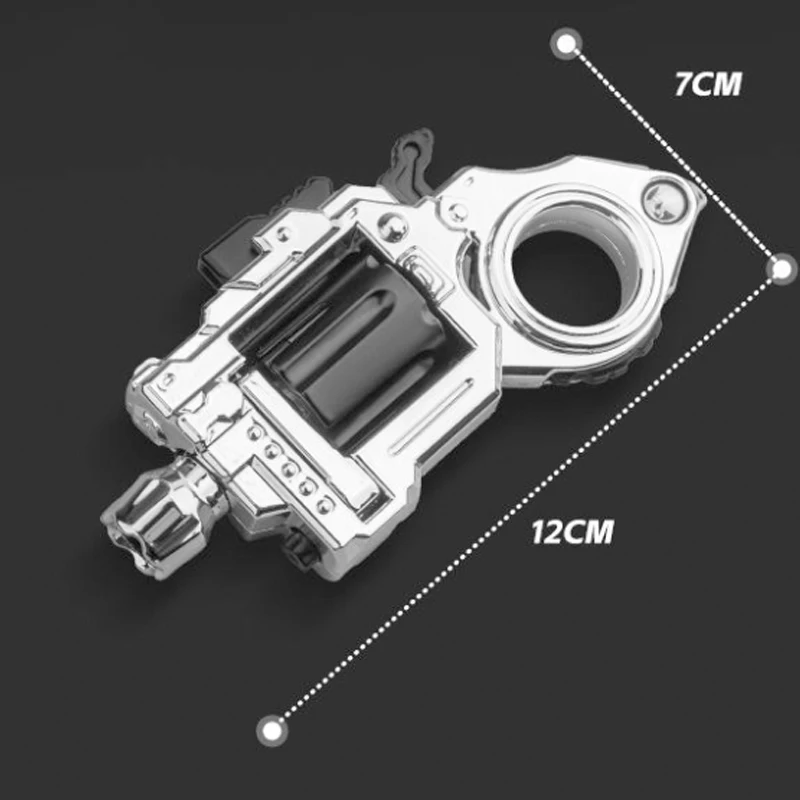 Outdoor Portable EDC Creative Alloy Shell Throwing Left Wheel Gyroscope Soft Bullet Toy Soft Bullet Gun Gift Gun Toys