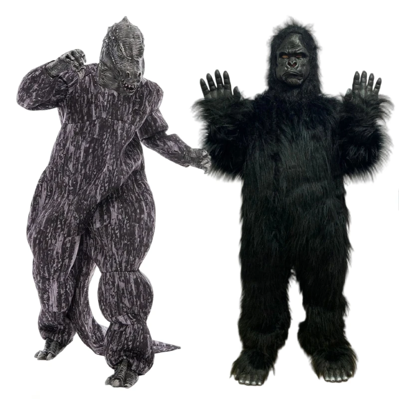 Disfraz de Gorila Monstruo para Adultos, Traje Realista de Cuerpo Entero, Disfraz de Animal para Carnaval, Halloween, para Hombres y Mujeres