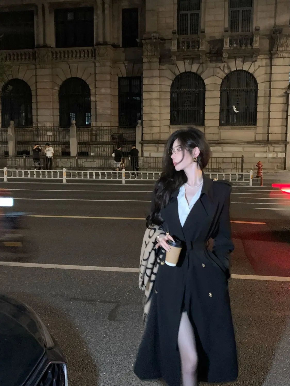 

Raincoats Women Trench 2025 Breasted Vintage Lapel Neck Long Sleeves Female Lady Outfits Women'S Retro Loose Single-Breasted
