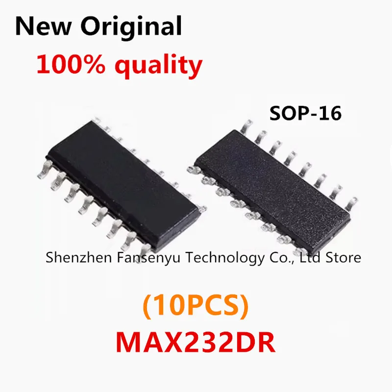 (10piece) 100% New MAX232 MAX232DR sop-16 Chipset