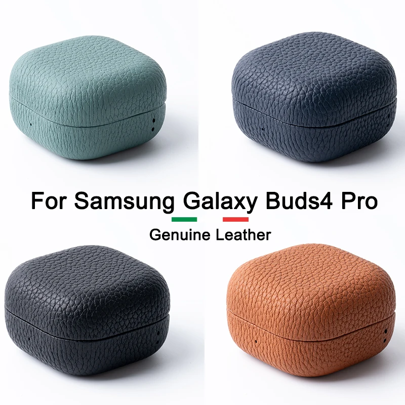 

Чехол из 100% натуральной коровьей кожи для Samsung Galaxy Buds4 Pro, защитный чехол премиум-класса для Samsung Buds 4 Pro, чехлы 4Pro