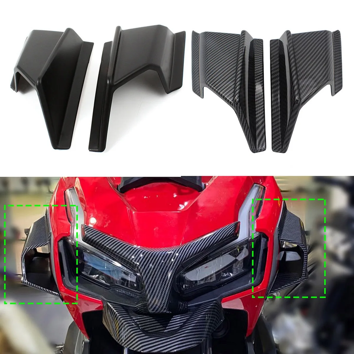 Motorcycle Front Side Spoiler, for HONDA ADV150 ADV 150 2019 2020 Front Pneumatic Fairing Side Wing Protector