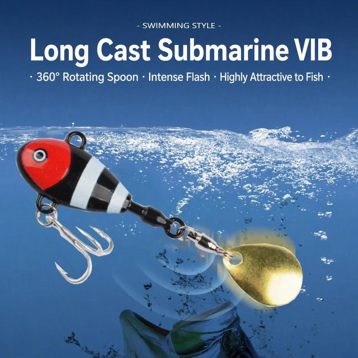 New 1PCS Metal Mini VIB With Spoon Fishing Lure 7g 10g 14g 21g 25g Fishing Tackle Pin Crankbait Vibration Spinner Sinking Bait