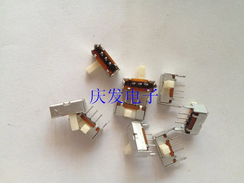 200pcs/toggle switch horizontal with bracket, 3 feet, 2 gears, side toggle sliding switch SK-12D07
