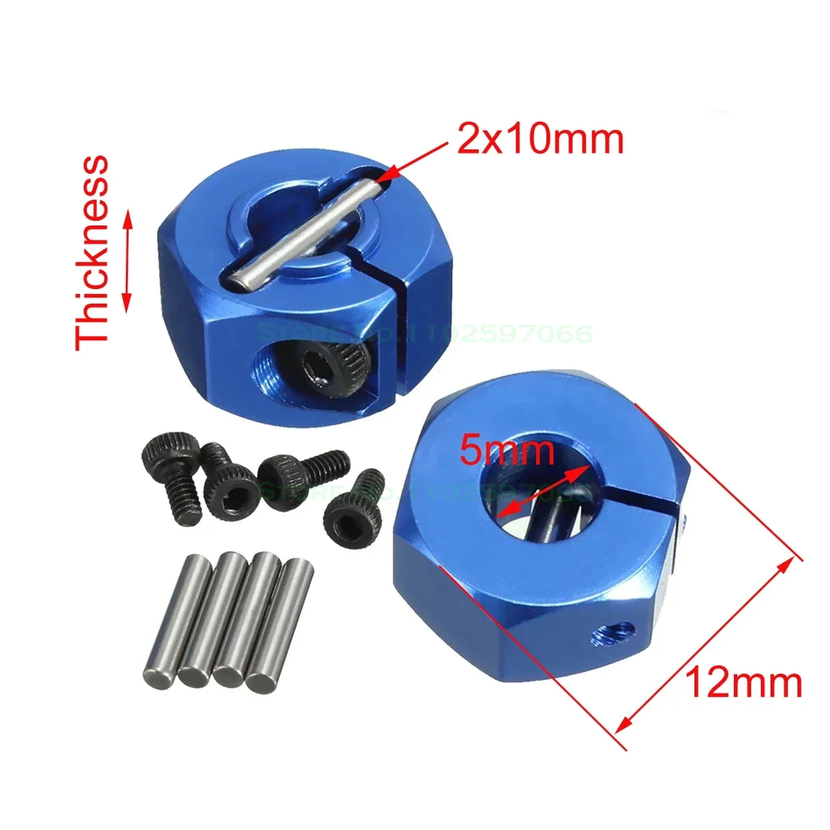 4PCS Metal Wheel Rim Hex Drive 5mm 6mm 7mm Hexagon Wheel 12mm Adapter for Traxxas 1/10 HSP HPI Tamiya Slash Rc Car 94123