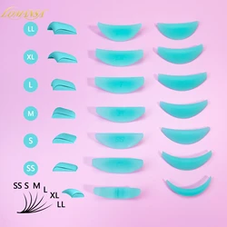 Lomansa 7 Pairs L Curl Silicone Eyelash Perm Pads Sticky Lashes Rod Shield Lifting 3D Eyelash Curler Accessories Makeup Tools