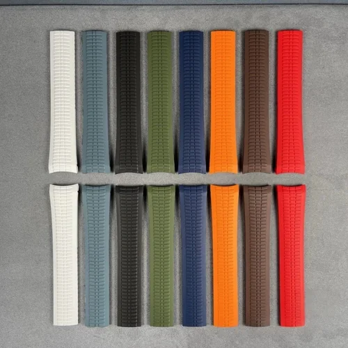 Imagen 2 del producto Correa de reloj de silicona de 21mm para Patek Philippe Aquanaut 5164 5167 correa de goma negra pulsera de muñeca a prueba de sudor para hombres