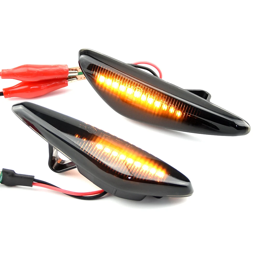 2X Dynamic Smoke LED Side Marker Turn Signal Lamp Light For Mazda MX-5 CW RX8 09-12 6 GH MX-5 ND Fiat 124 Spider Abarth