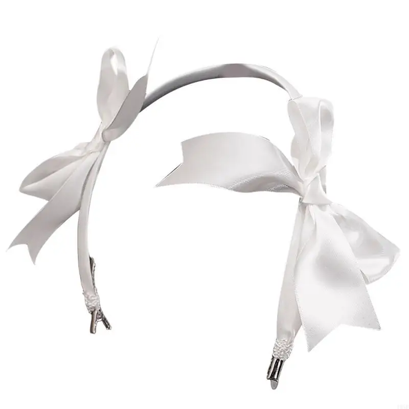 195E Elegante fascia con fiocchi nastro per abiti da sposa da sposa Splendidamente accessorio per capelli da damigella per da