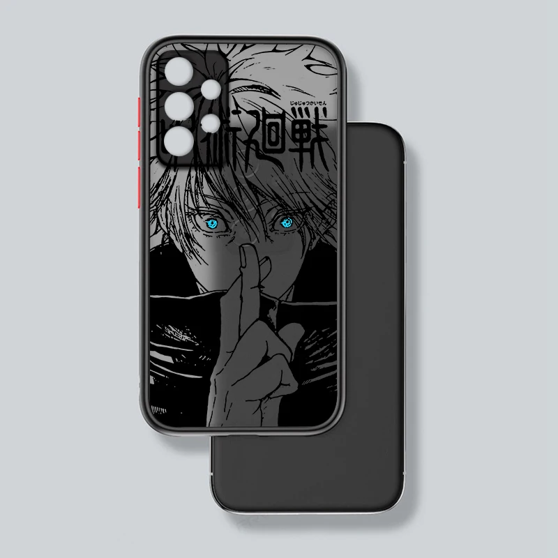 Anime Gojo Jujutsu Kaisen For Samsung Galaxy S24 S23 S22 S21 S20 S10 S9 Ultra Plus FE Frosted Translucent Phone Case