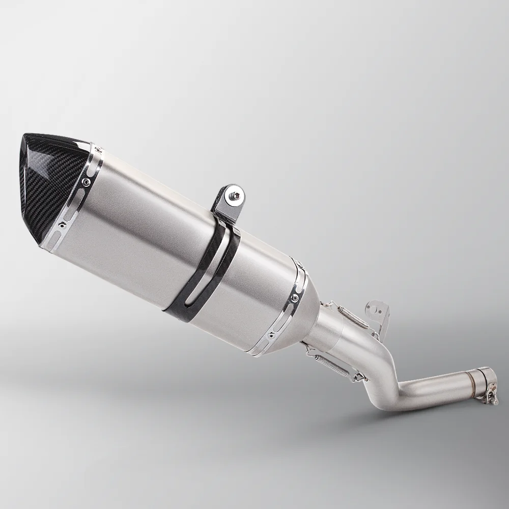 

Надевается для Street Triple 765 2017-2024, выхлопная труба в сборе мотоцикла, полная система, хвостовой конец, ремонт, звено трубы, глушитель