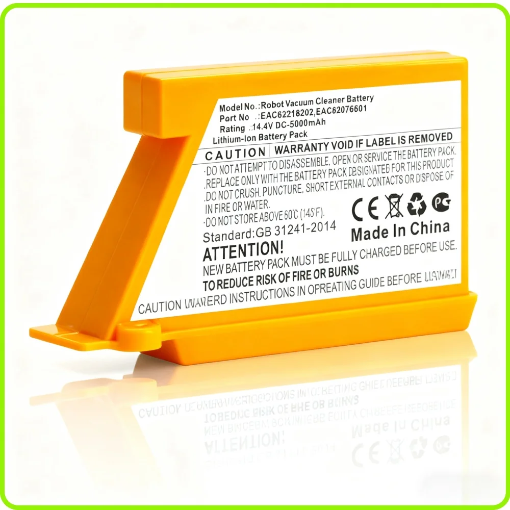 

14.4V 5000mAh Rechargeable Li-Ion Battery for LG HomBot VR5940LR/VR5942L/VR5943L/VR6170LVM Home Cleaner.