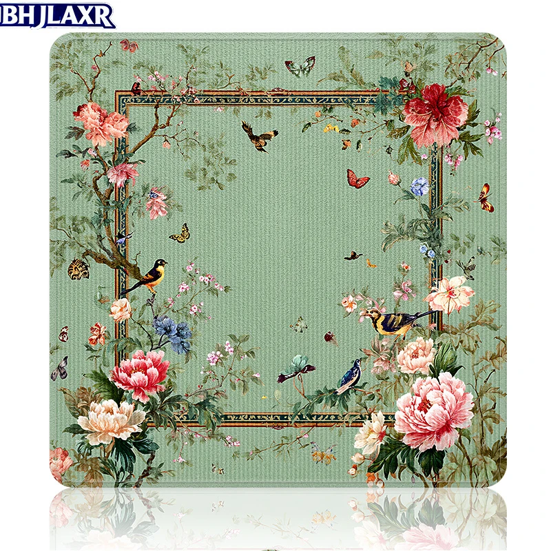 tapete-de-mahjong-vikama-vintage-floral-com-passaros-em-veludo-cristal-antiderrapante-macio-dobravel-para-mahjong-americano-poker-domino-e-decoracao-de-casa