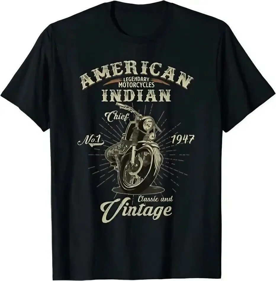 Vintage American Motorcycle Indian for Old Biker Gifts Shirt T-Shirt