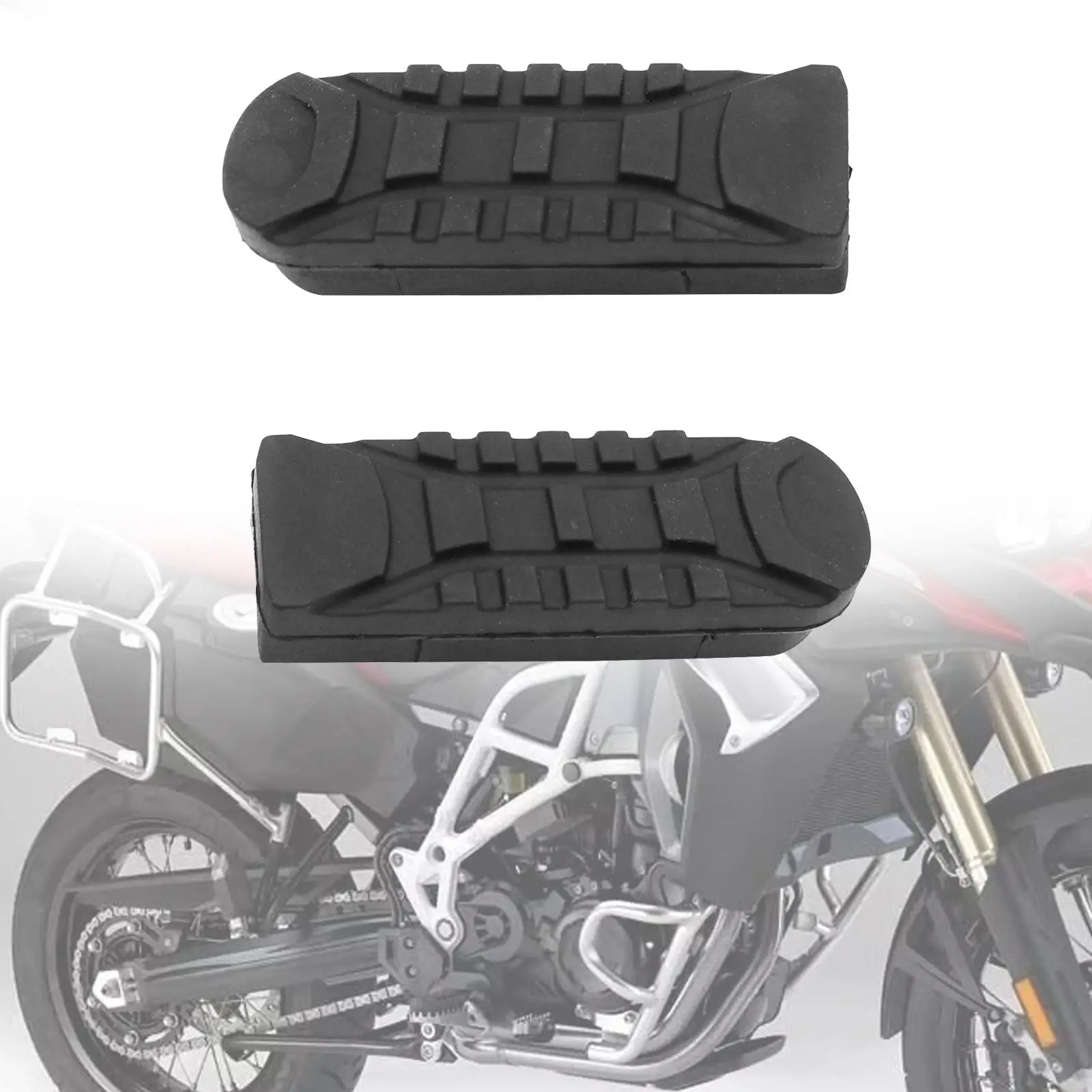 Front Motorcycle Footrest Rubber Pad Plate Cover Easy Install Anti Slip Durable Pedal Shell for Motorbike Riders