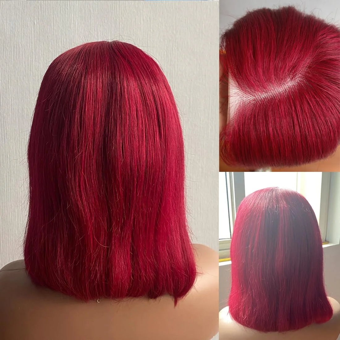 

99J Burgundy Bob Wig Human Hair 13x4 Lace Front Human Hair Wigs For Women Pre Plucked Brazilian Straight Bob Wigs Human Hair