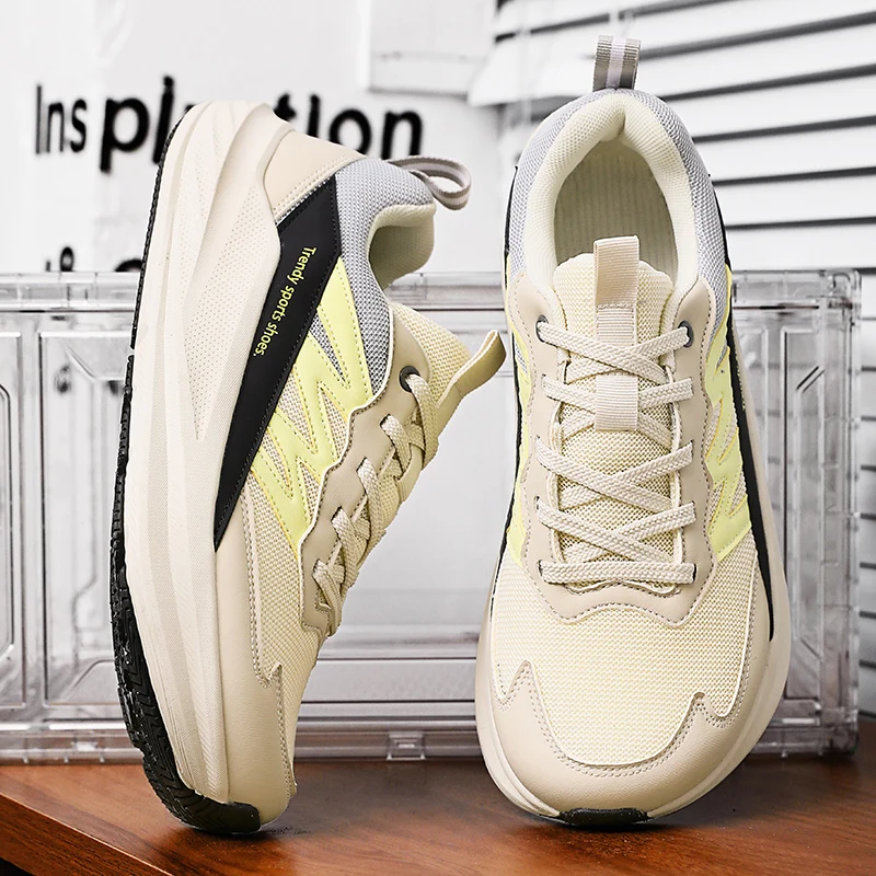Trend Daily Male Sneakers Soft Elastic Sole Anti Slip Ground Grip Comfortable Outdoor Travel Casual Footwear