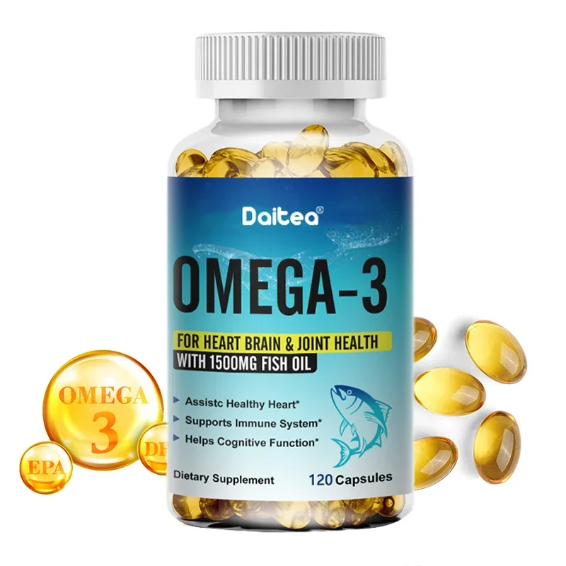 Daitea Fish Oil |OMEGA-3| Anti-aging Capsules , Supports Brain & Heart Health