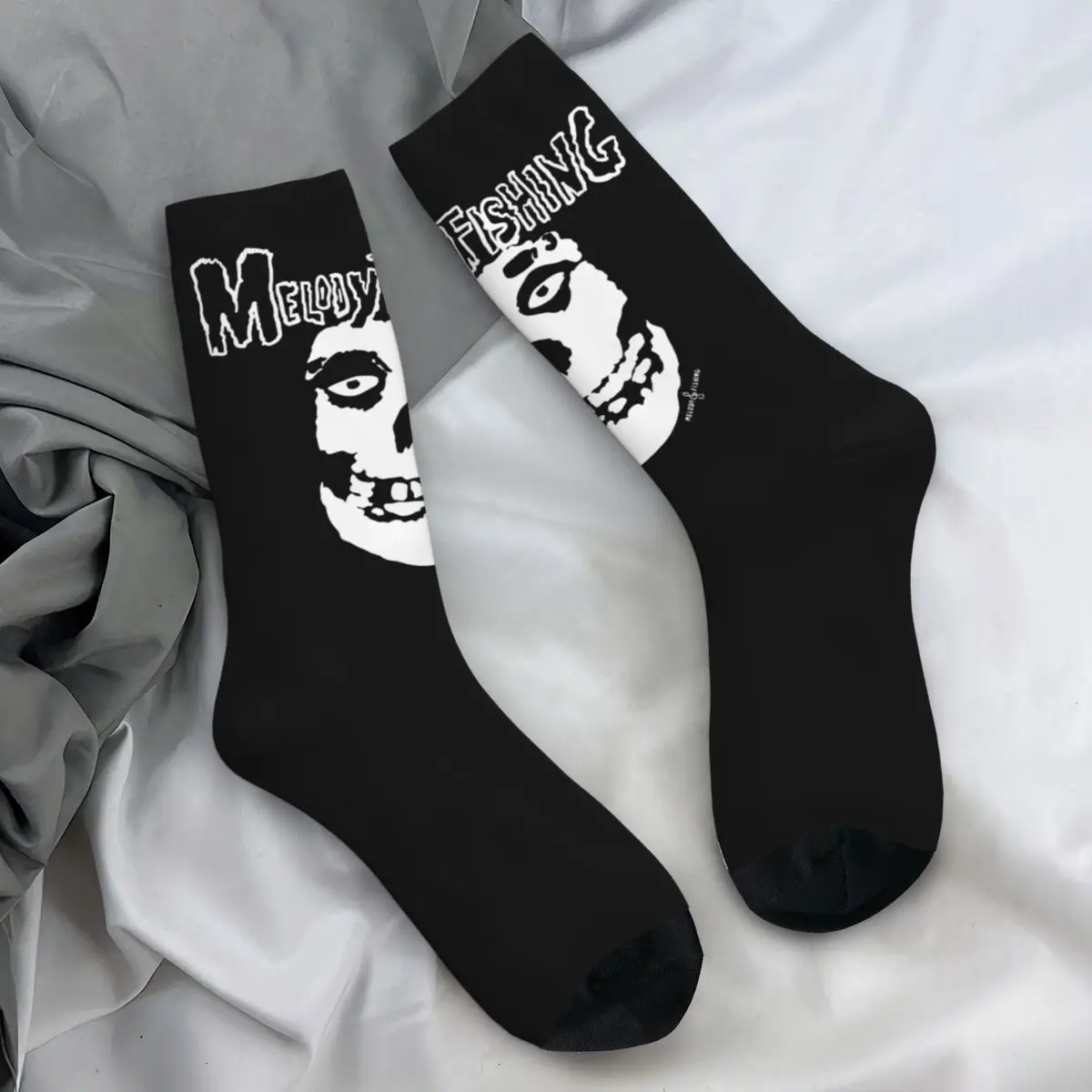 Misfits Skull Socks Fishing Crimson Ghost Modern Stockings Women Men Quality Running Socks Winter Printed Non Skid Socks