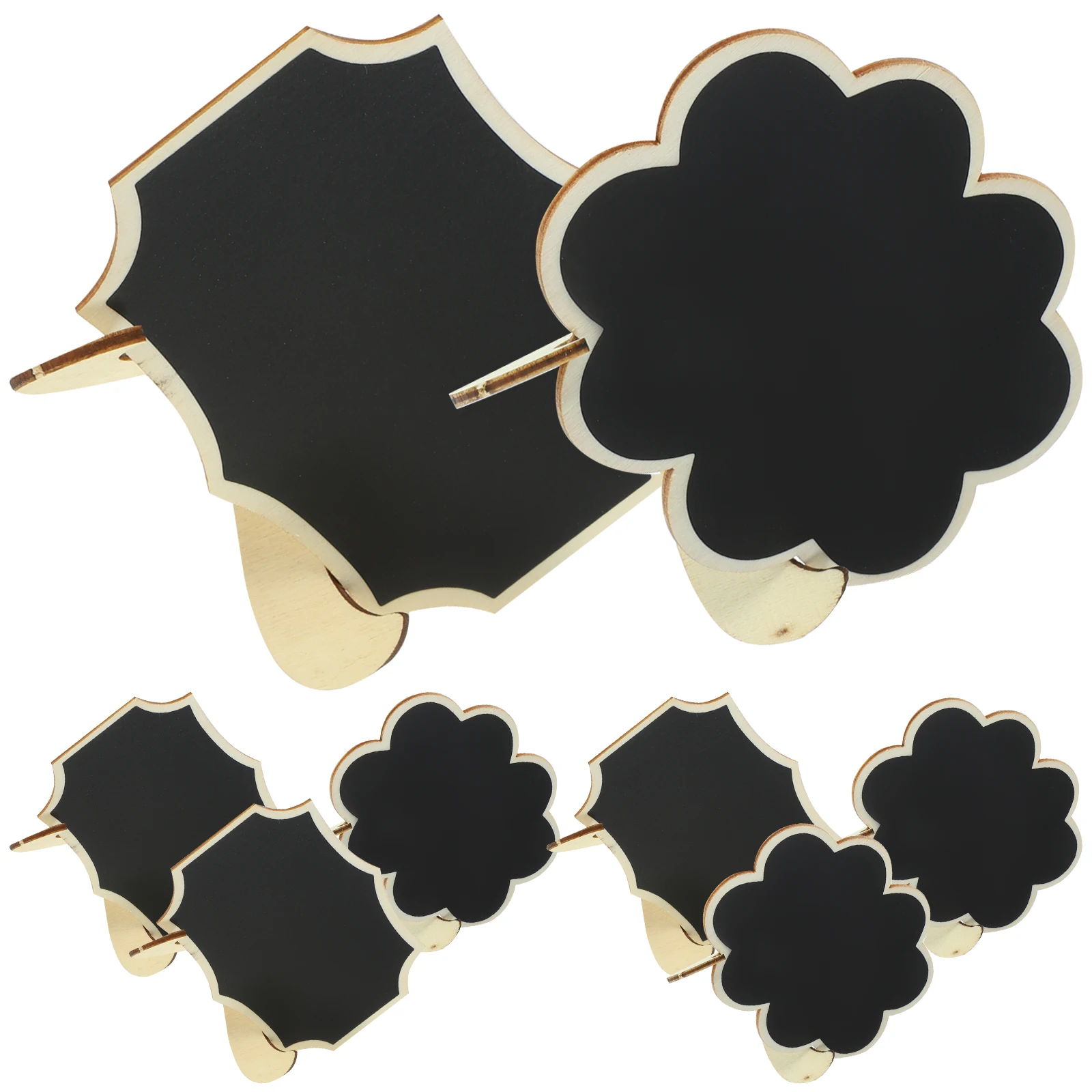 

8pcs Mini Chalkboard Signs Small Blackboards Price Tags Wedding Table Numbers Creative Practical Erasable Boards Wooden