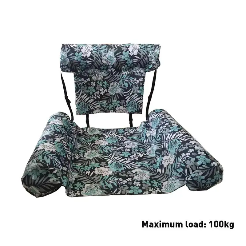Flotadores inflables para piscina, hamaca inflada para nadar, hamacas de agua plegables portátiles para piscina para adultos y niños