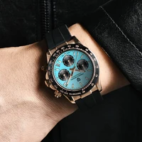 PAGANI DESIGN New Gold Blue Luxury Quartz Watch For Men Gift Box VK63 Movt Chronograph Sapphire Crystal Stainless Steel Watch photo 2