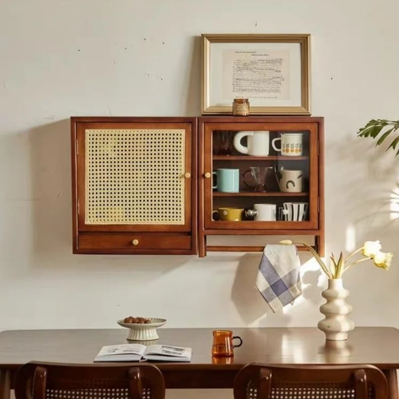 

wall cabinets, suspended hanging cabinets, wall-mounted living room kitchen, cup holder hanging cabinets, storage shelves