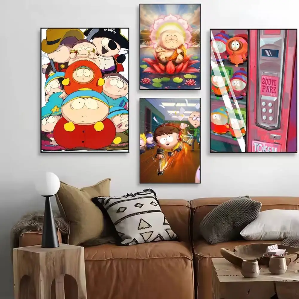 1pc Hot Anime Cartoon S-South P-Park Manga Posters HD Print Vintage Wall Art Decor for Home Study Room