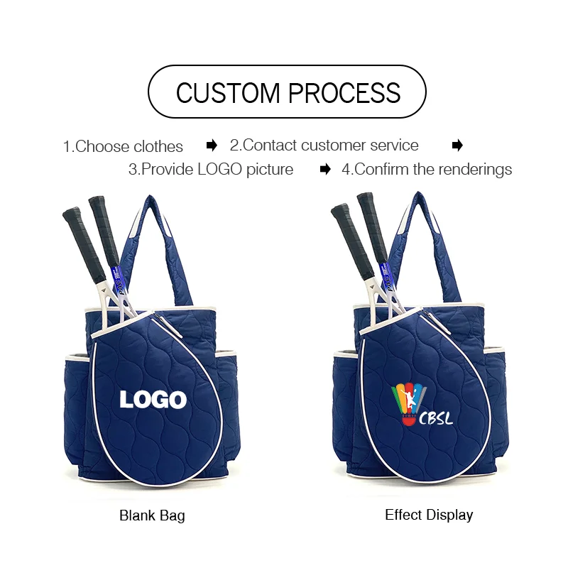High quality Large Capacity Squash Padel Badminton Racket Handbag Custom logo Tennis Storage Backpack Bag fitness Bag Print Text