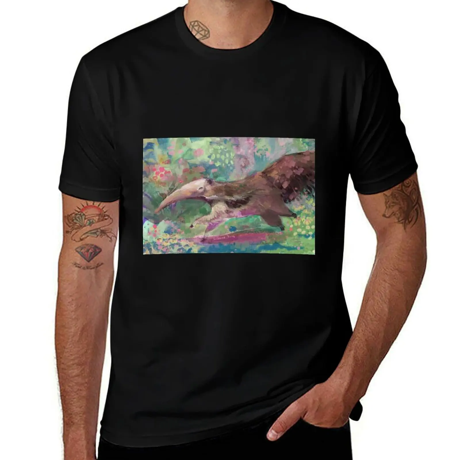 

giant anteater T-Shirt Big Size Short Sleeve Tee for Men